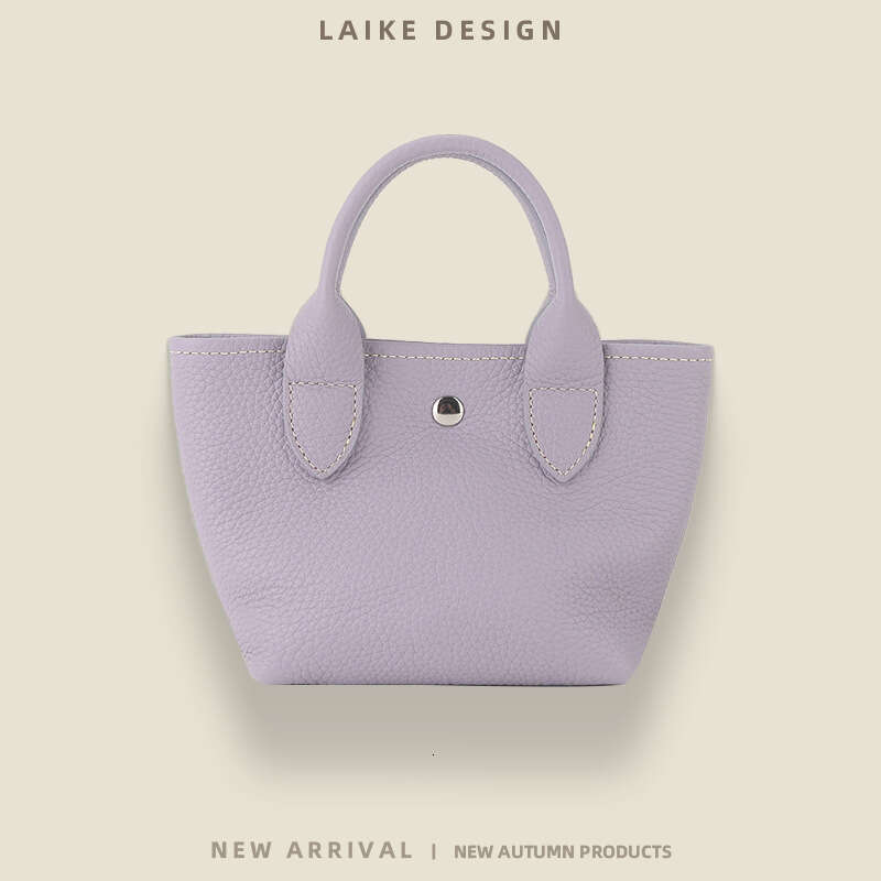 Women's 2025 New Genuine Leather Basket Niche High-end Sense Bucket Fashion Simple Shoulder Crossbody Bag