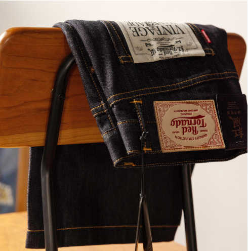 Men's Jeans Balikou Red Tornado Read Description! Raw Indigo Selvage Unwashed Denim Pants Unsanforized Jean 16.5oz 3 Choices For Fitting z250225