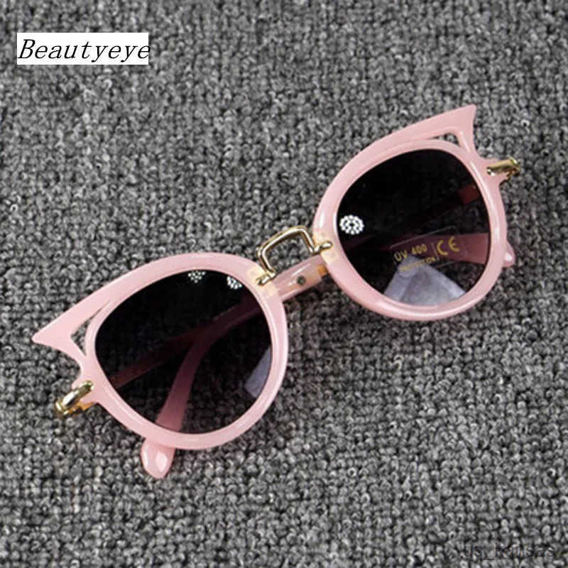 Beautyeye 2023 Kids Sunglasses Girls Brand Cat Eye Children Glasses Boys UV400 Lens Baby Sun glasses Cute Eyewear Shades Goggles Z260305
