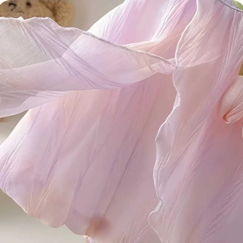 Adorable Baby Girls Tulip Decor Inspired Iridescent Halter Sling Princess Romper Dress Soft and Soft for 0 - 2 Y girls dress X250528