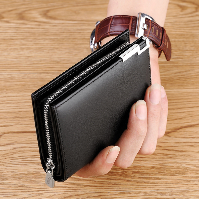 Free Shipping Designer Wallet Genuine Leather Cowhide Multifunctional Short Leather Bag Men's Card Holder Multi Card Slot Coin Bag High-quality B