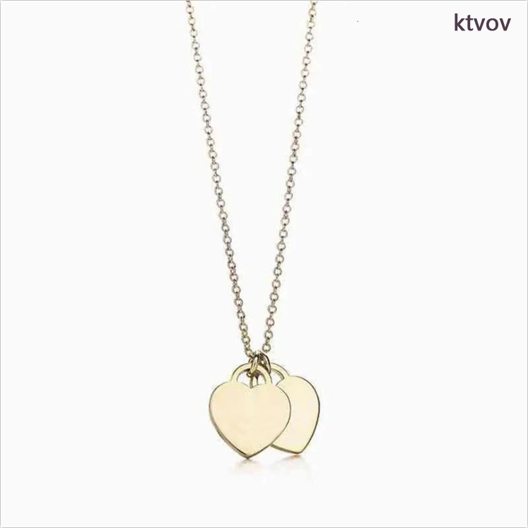 Heart Necklace Pendant Fashion Jewelry Stainless Steel Charm Gold Silver Chain Designer Necklaces For Woman Birthday Christmas Gift Wedding Party High Quality