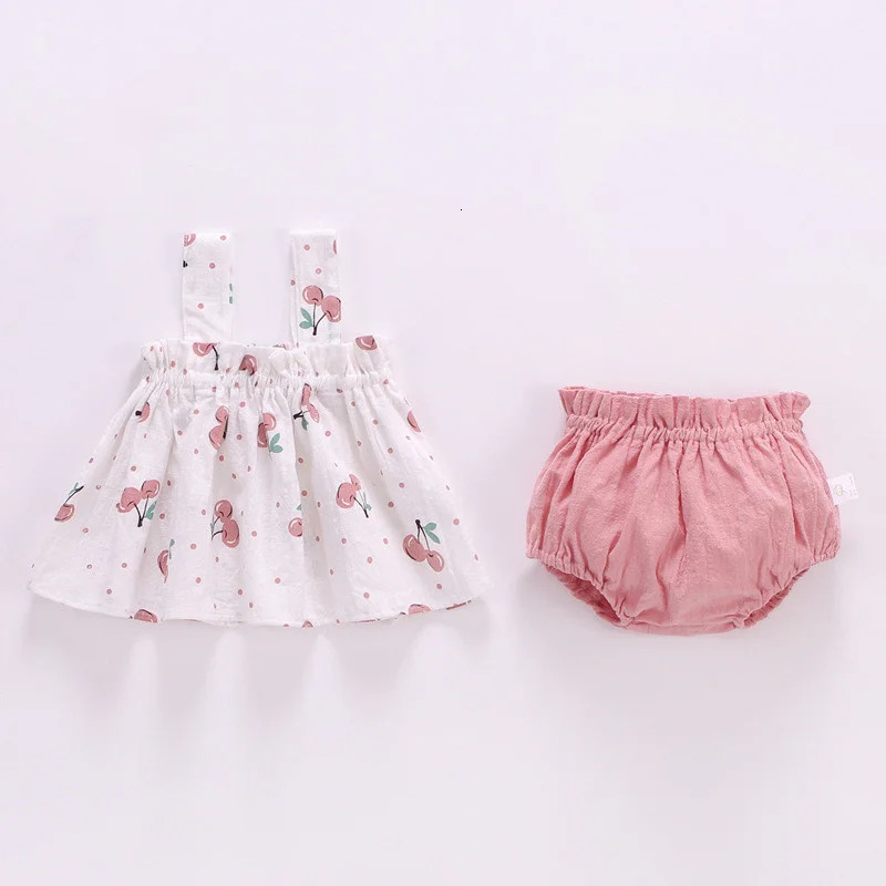 Lawadka Summer Thin born Baby Clothes For Girls Set Print Mini Dress And PP Shorts 2Pcs Infant Clothing Outfit 250528