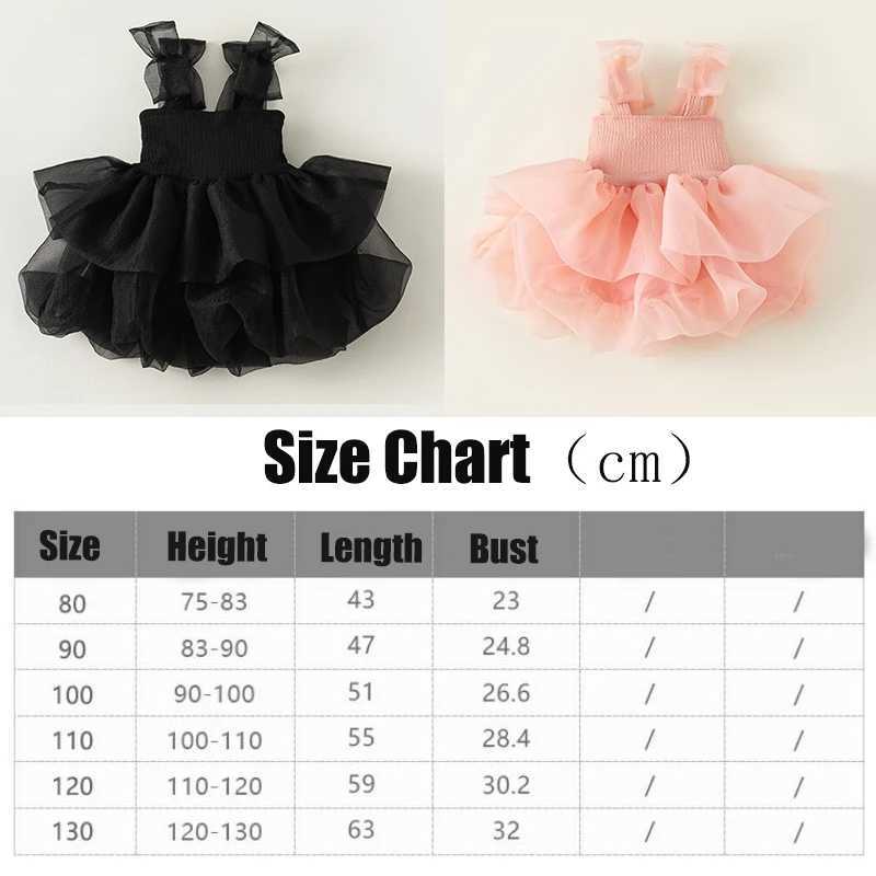 Summer Girl Black Tutu Dress Sweet Baby Fancy Birthday Party Princess Ball Gown Dresses 1-8Y Children Clothing Outfits Formal X250528