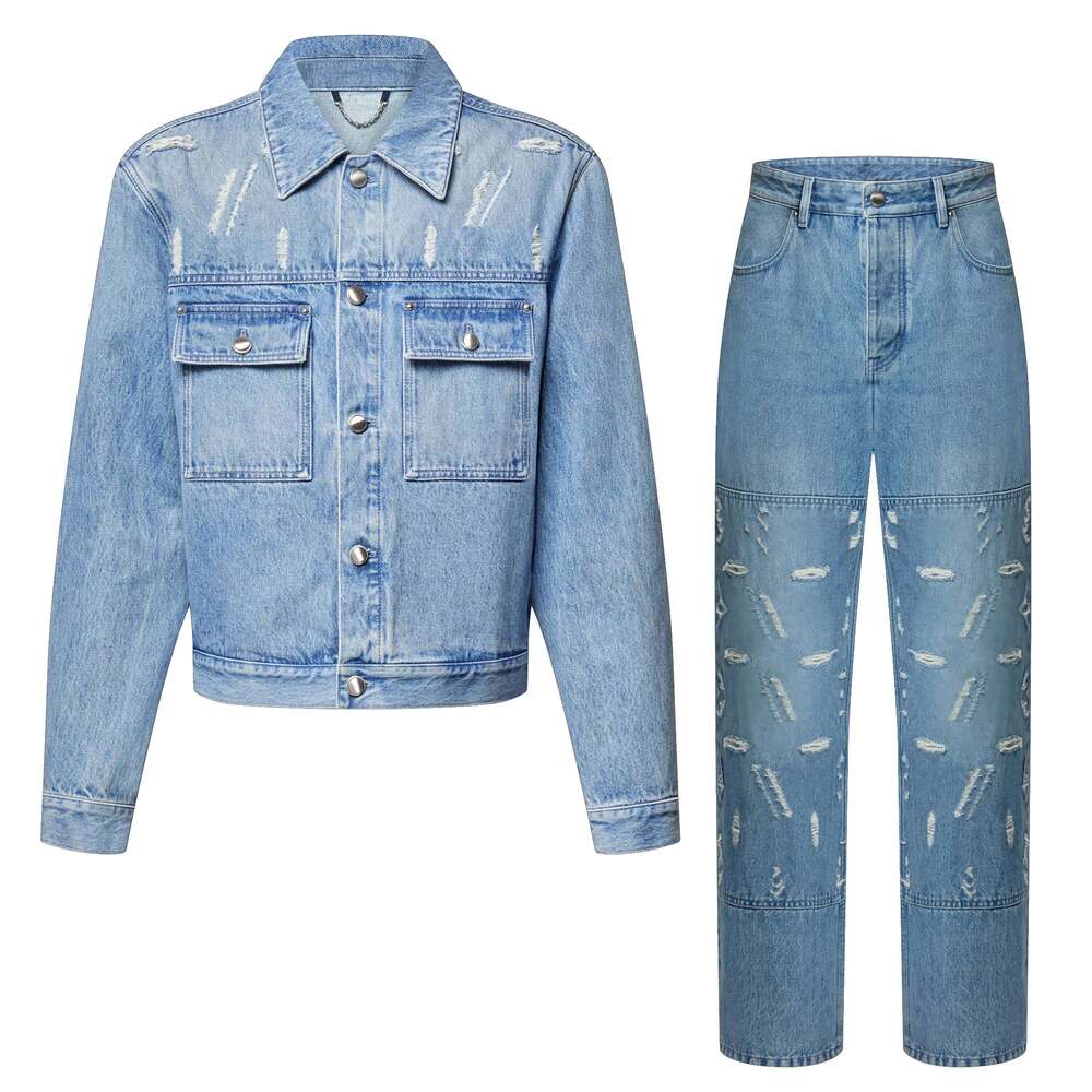Women's Wear CNBY Light Blue Denim Jacket, Two-Piece Set Of Jeans #Z1712