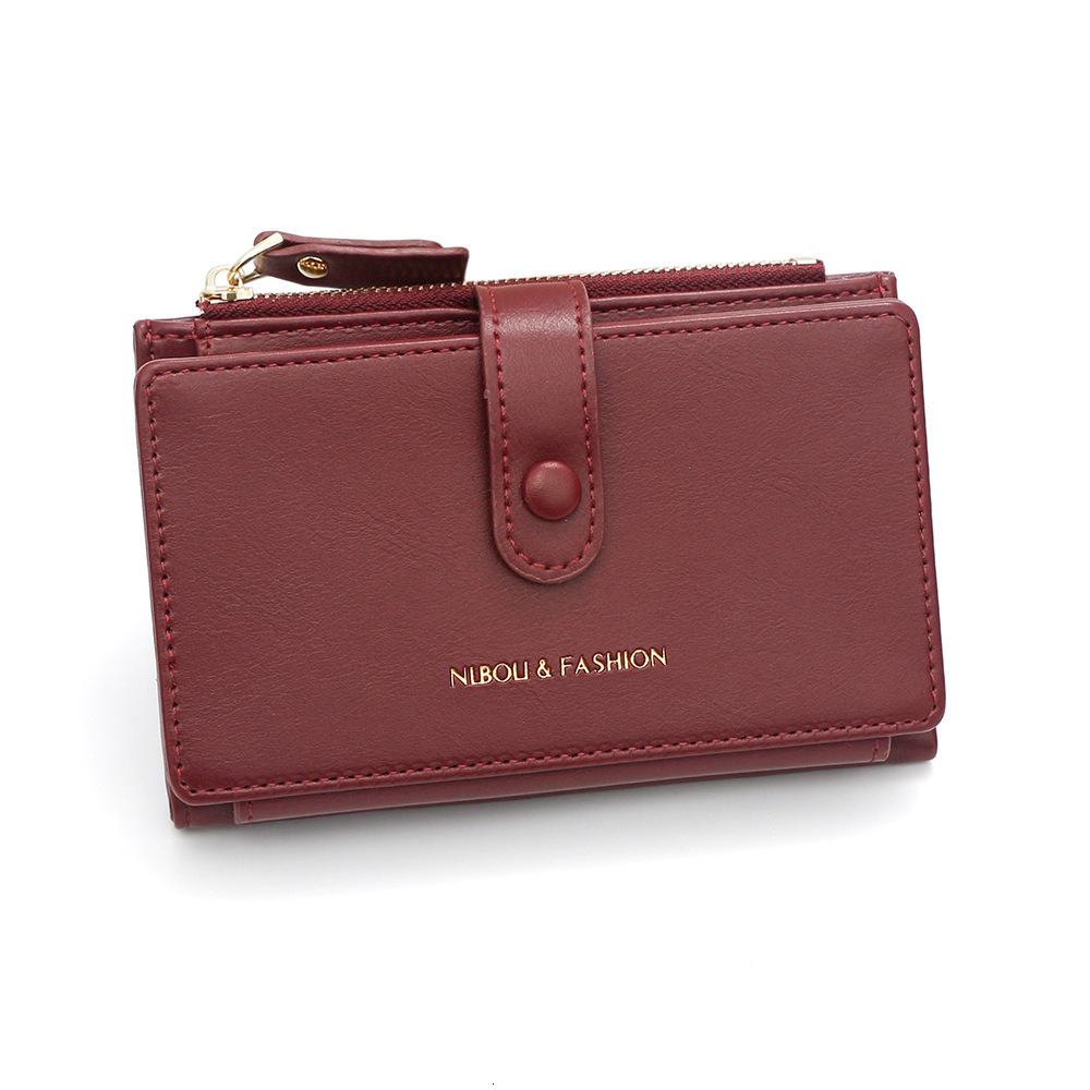 Free Shipping Designer Wallet Casual Women's Large Capacity Simple Card Bag Wallet Fashionable Zipper Coin Bag