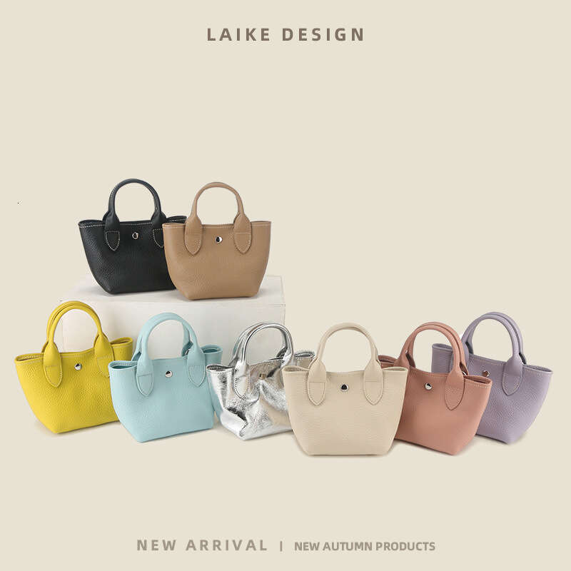 Women's 2025 New Genuine Leather Basket Niche High-end Sense Bucket Fashion Simple Shoulder Crossbody Bag