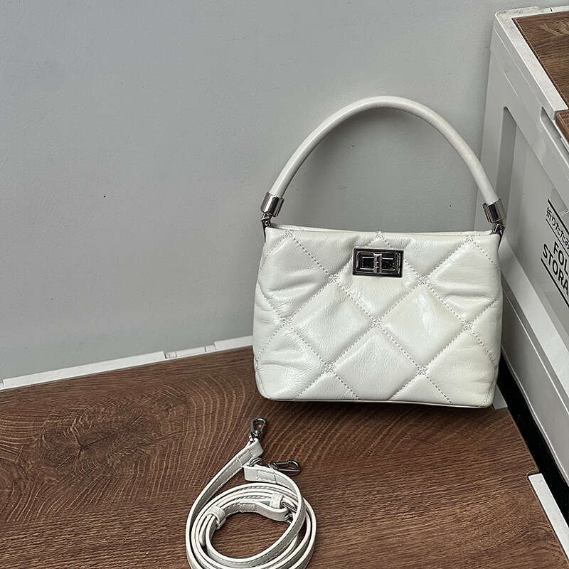 Niche Handbag New Simple Women's Top Layer Cowhide Square Bag Fashion Versatile Shoulder Crossbody
