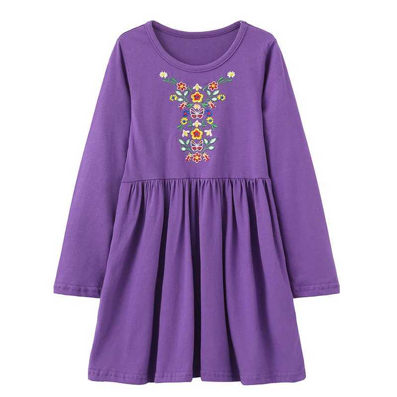 Jumping Meters 4-10T New Arrival Childrens Princess Girls Dresses Pockets Striped Autumn Spring Long Sleeve Frocks Baby Dress X250528