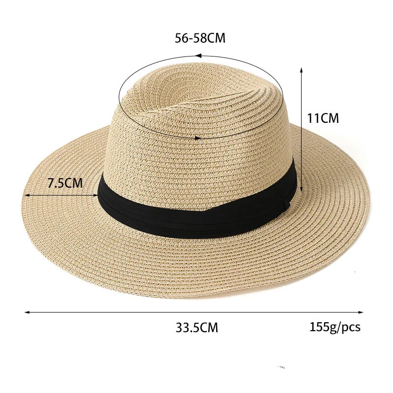 Summer Straw Hat Foldable Woven Hats Holiday Travel Men Jazz Top Hat Sun Protection Sun Shading Hat beach 250526
