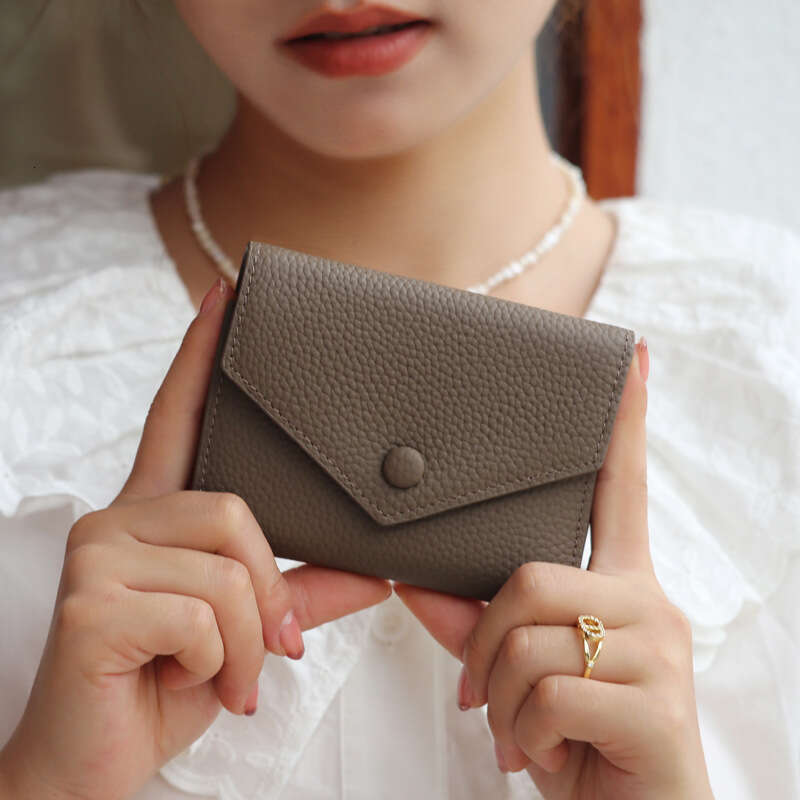 Genuine Leather Small Purse for Women Ultra-thin 2025 New Student Card Holder Integrated Wallet High-end Multi-functional