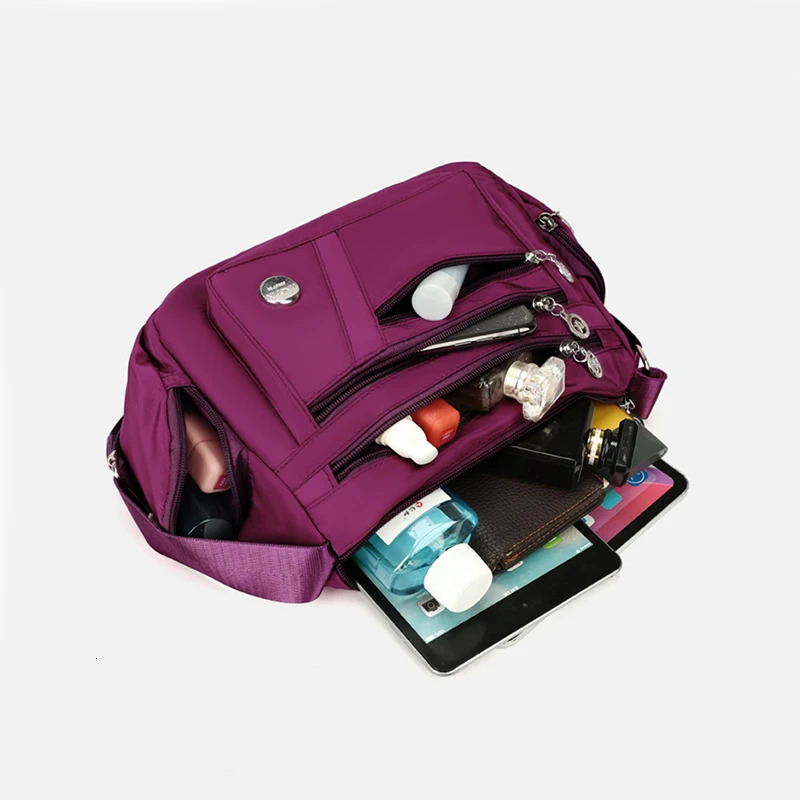Waterproof Large Capacity Women Crossbody Bag Tote Casual Nylon Shoulder Bag Purse Handbag Lightweight Travel Messenger Bag 250523