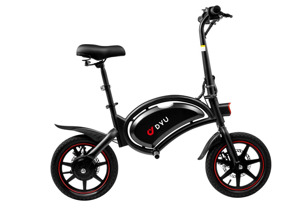 DYU D3F 14 Inch Folding Electric Bike 250W Mini E-City Bike 36V/10AH Adults Lightweight Convenient Bicycle 25km/h Pedal Assist E-Bike 40KM Range