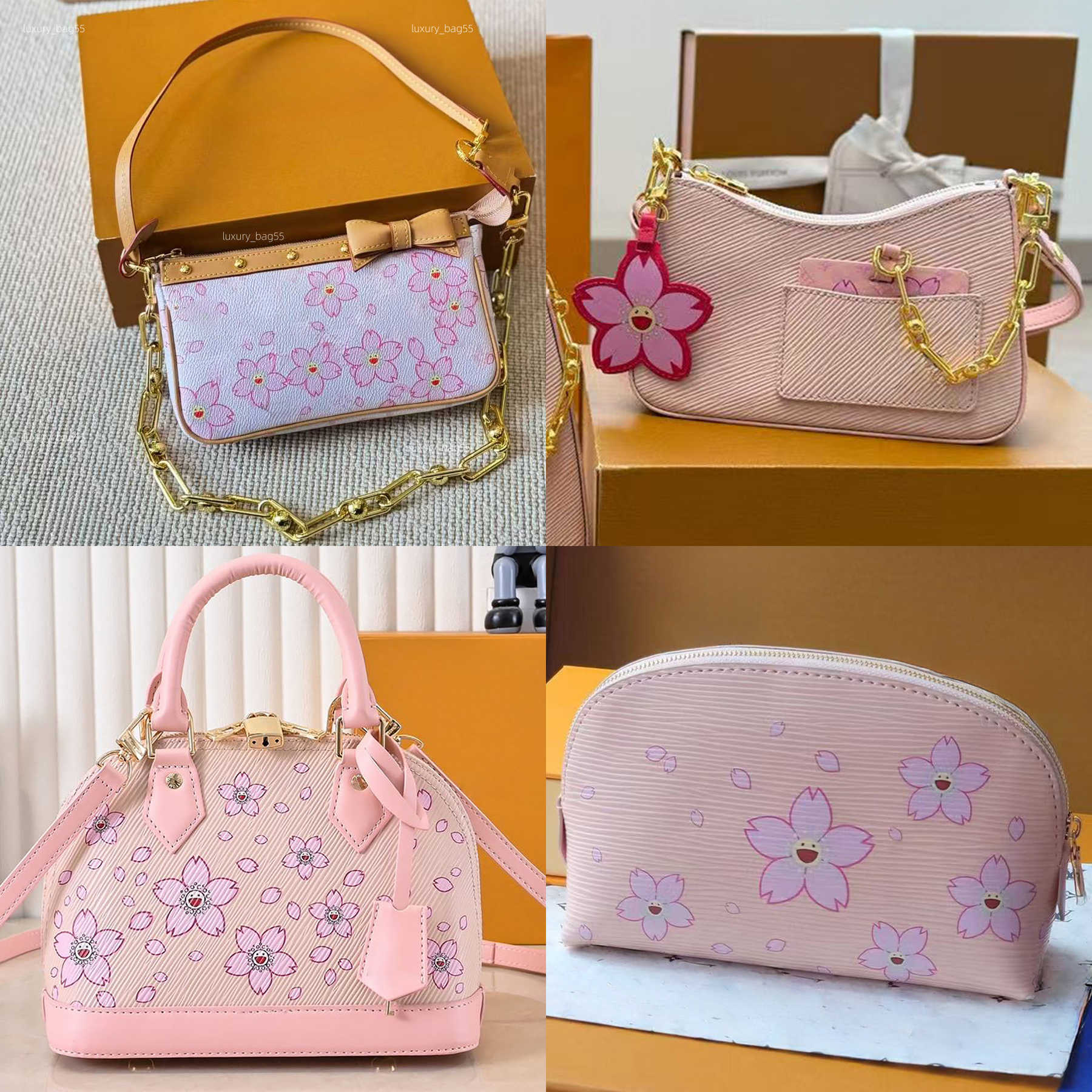 2025 Shoulder Bags TM murakami crossbody tote pink cherry blossom bag purse shoulder designer bags woman handbags