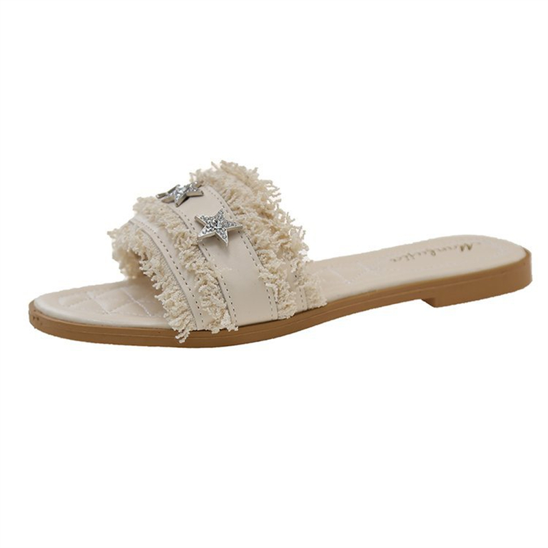 hot free shipping designer Slippers for woman new summer fashionable breathable Patchwork star Scuffs flat sandals