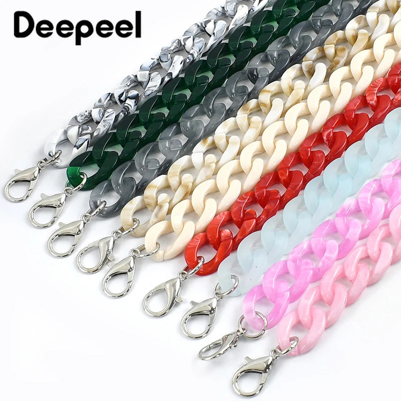 Deepeel 60cm Resin Chains for Womens Bag Shoulder Strap Acrylic Chain Purse Replace Handle Handbag Parts Hardware Accessories 250528