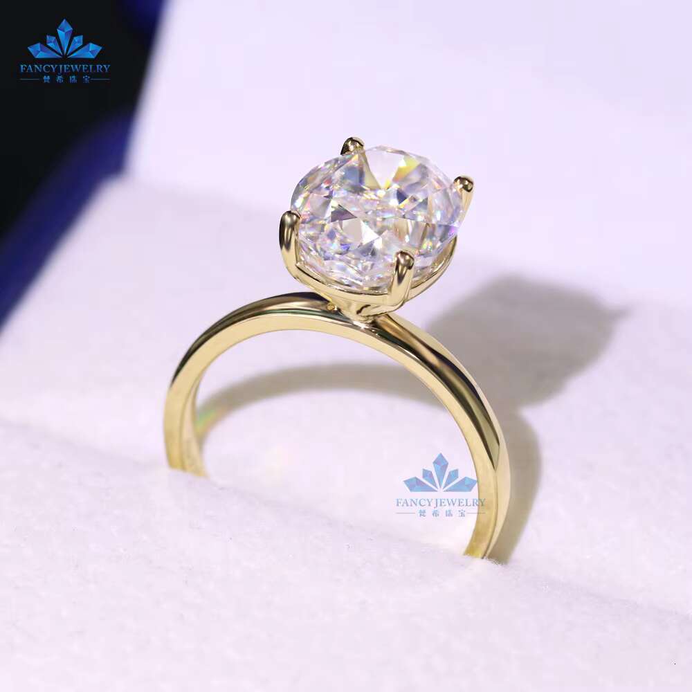 S925 Sterling Silver 9K 10K 14K 18K Solid Gold Jewelry Solitaire Oval Moissanite Ring Engagement Vvs Moissanite Engagement Ring