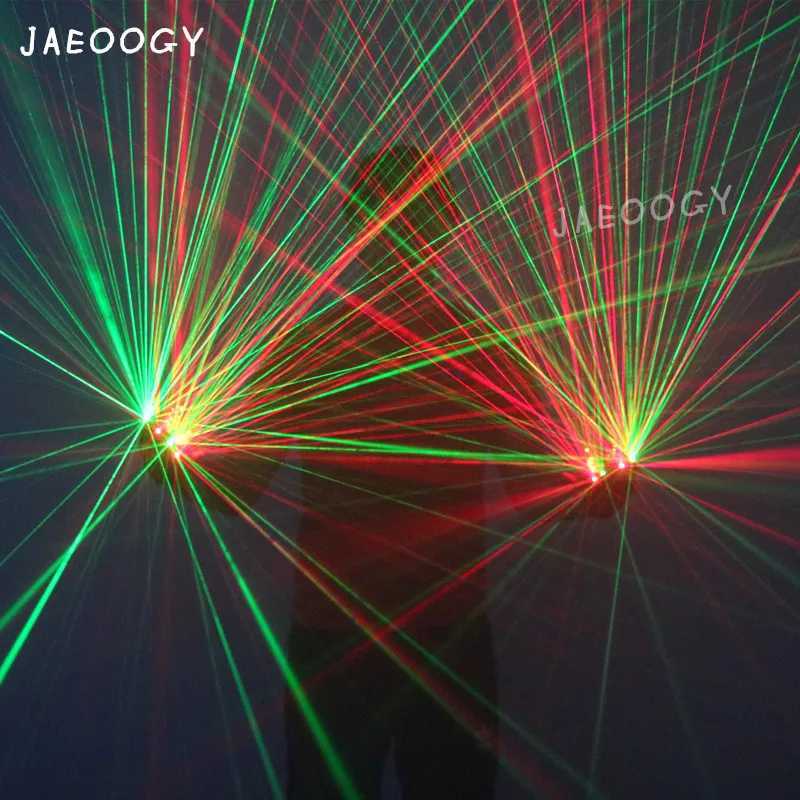 Party DJ RGB laser gloves including 2 green and 2 red laser flashing gloves LED robot clothing for bar party stage show W250528
