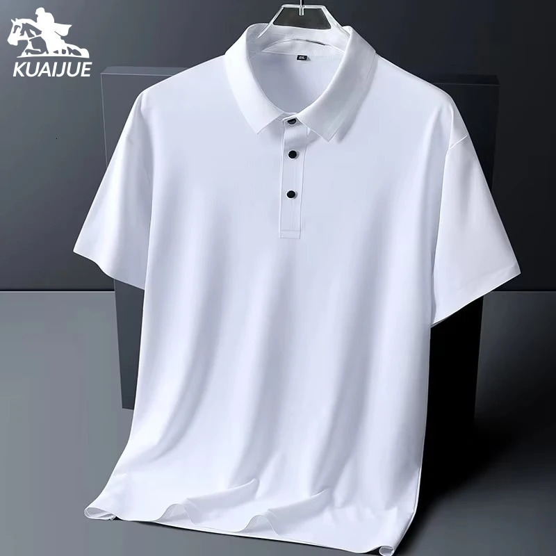 polo shirt men 6XL 7XL 8XL Summer High quality mens short-sleeved polo shirt Ice silk Mens business casual polo shirt 2212 250526