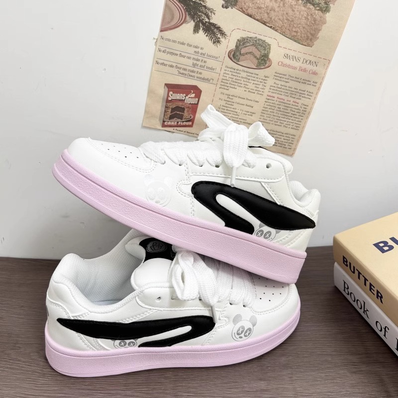 Designer casual shoes 2025 Spring/Summer New Sports Casual Sneakers Korean Style Versatile White Shoes