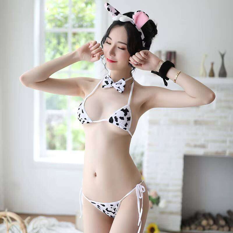 Sexy Lingerie Set Cosplay Ladies Uniform Temptation Cute Cartoon Cow Costume With Stockings