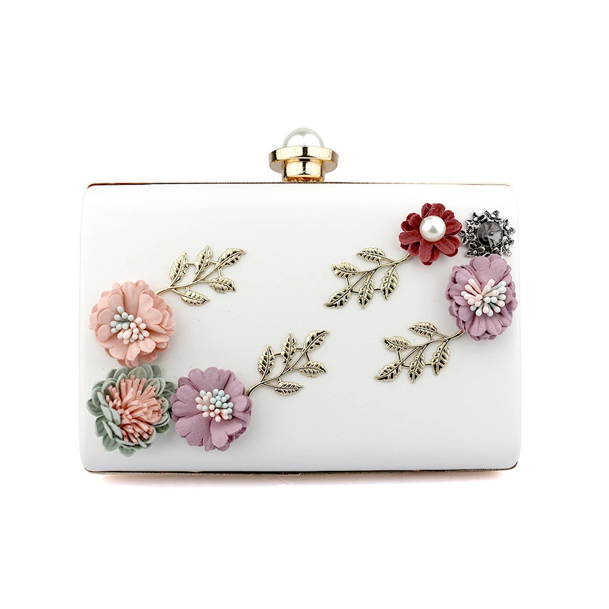 Fashionable Stereo Flower Hand-Held Banquet Evening Bag Sweet Lady Wedding Bride Bag Bridesmaid Bag Party Dress Bag 250526