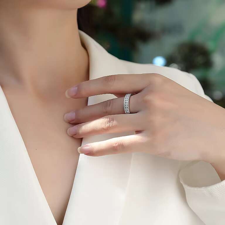 Custom High Quality Moissanite Diamond Rings 925 Sterling Silver Wedding Engagement Ring for Women Fine Jewelry Rings