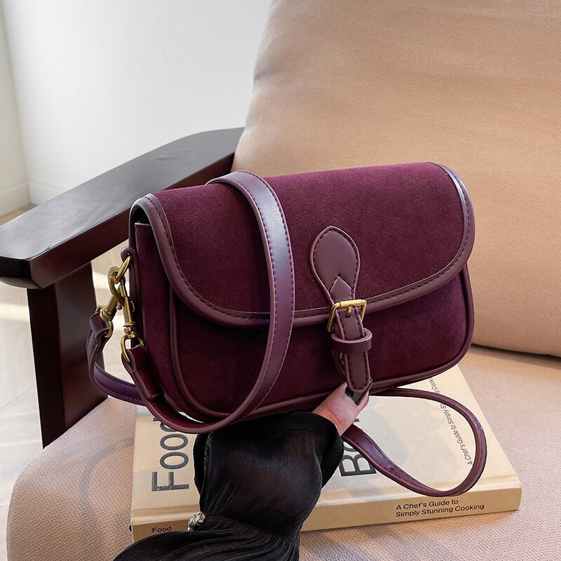 2025 New Women's Bag, New Underarm Women's Fashion Multi functional Niche Shoulder Bag Work Commuter Crossbody Bag Solid Color Retro Style D