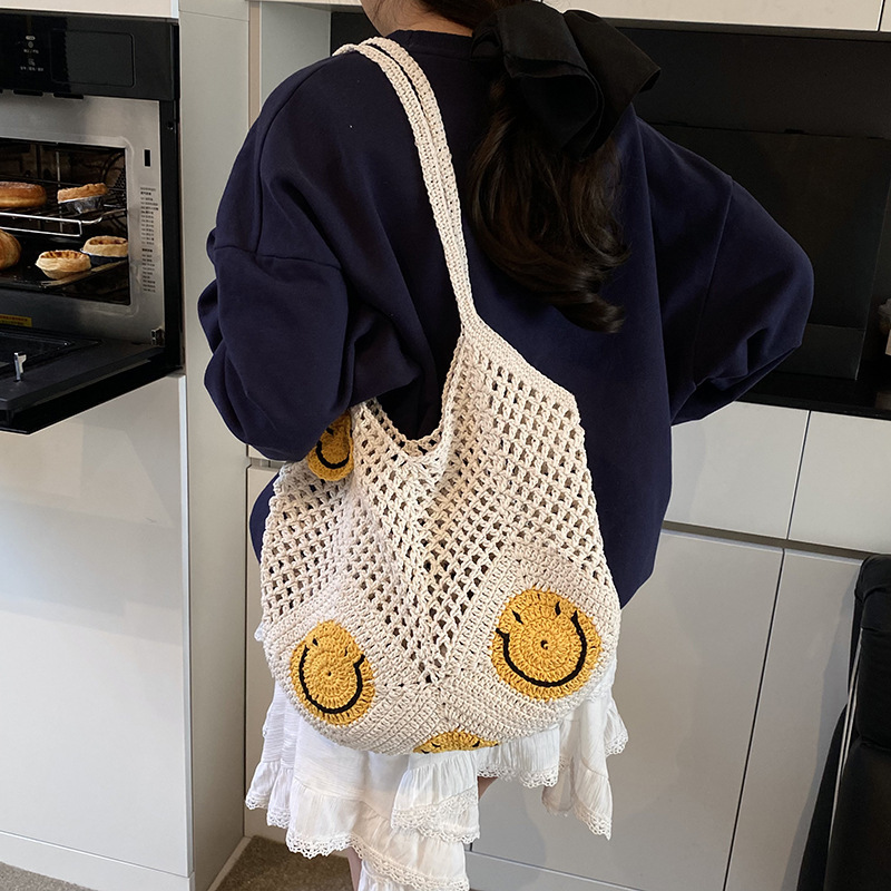 Free Shipping Designer Women's Bag Fashionable Knitted Handbag New Large Capacity High-end Armpit Shoulder Bag Vacation Beach Bag Vegetable Baske