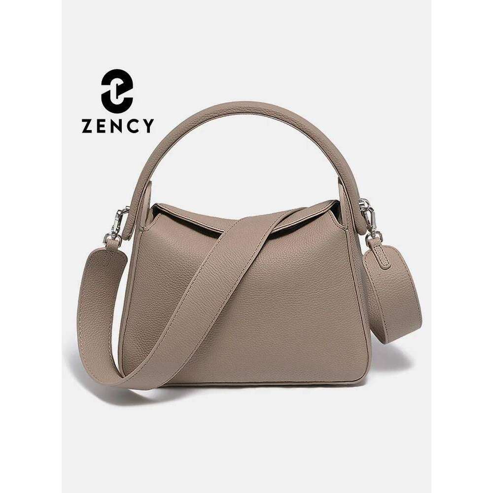 Zency New Women's Simple Brand Solid Color Pillow Bag Designer Leather Handbag Crossbody Top-Handle Bags For Shopper