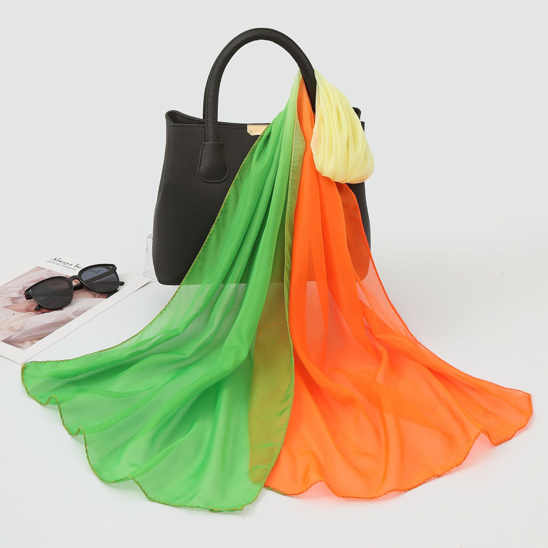 K851 Spring and Autumn Scarf for women's gauze versatile thin summer sun protection beach shawl scarf