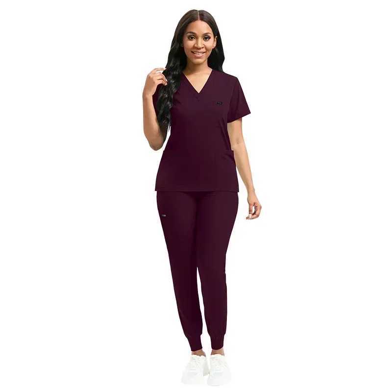 Multicolor Unisex Short Slved Pharmacy Nurse Uniform Hospital Doctor Workwear Oral Dental Surgery Uniforms Medical Scrubs Sets X2505281