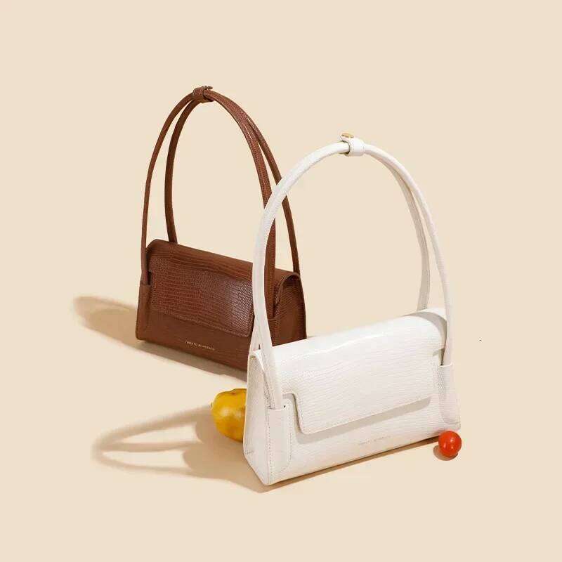 Genuine Leather Women Underarm Bolsa Female Classics Handbags All-Match Ladies Summer Purse Girls Fashion Tote Bags