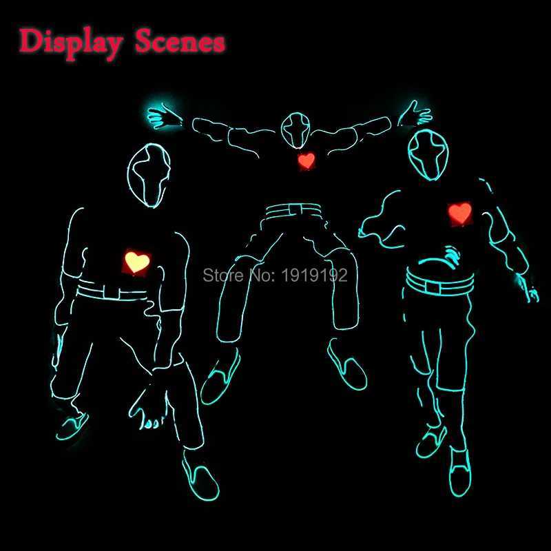 DIY Performance Dance LED Kostm Malzemeleri Neon Ik EL Tel Seti Ikl Kostmler DIY Malzemeleri Dans Yetenei Gsterisi Malzemeleri W250528