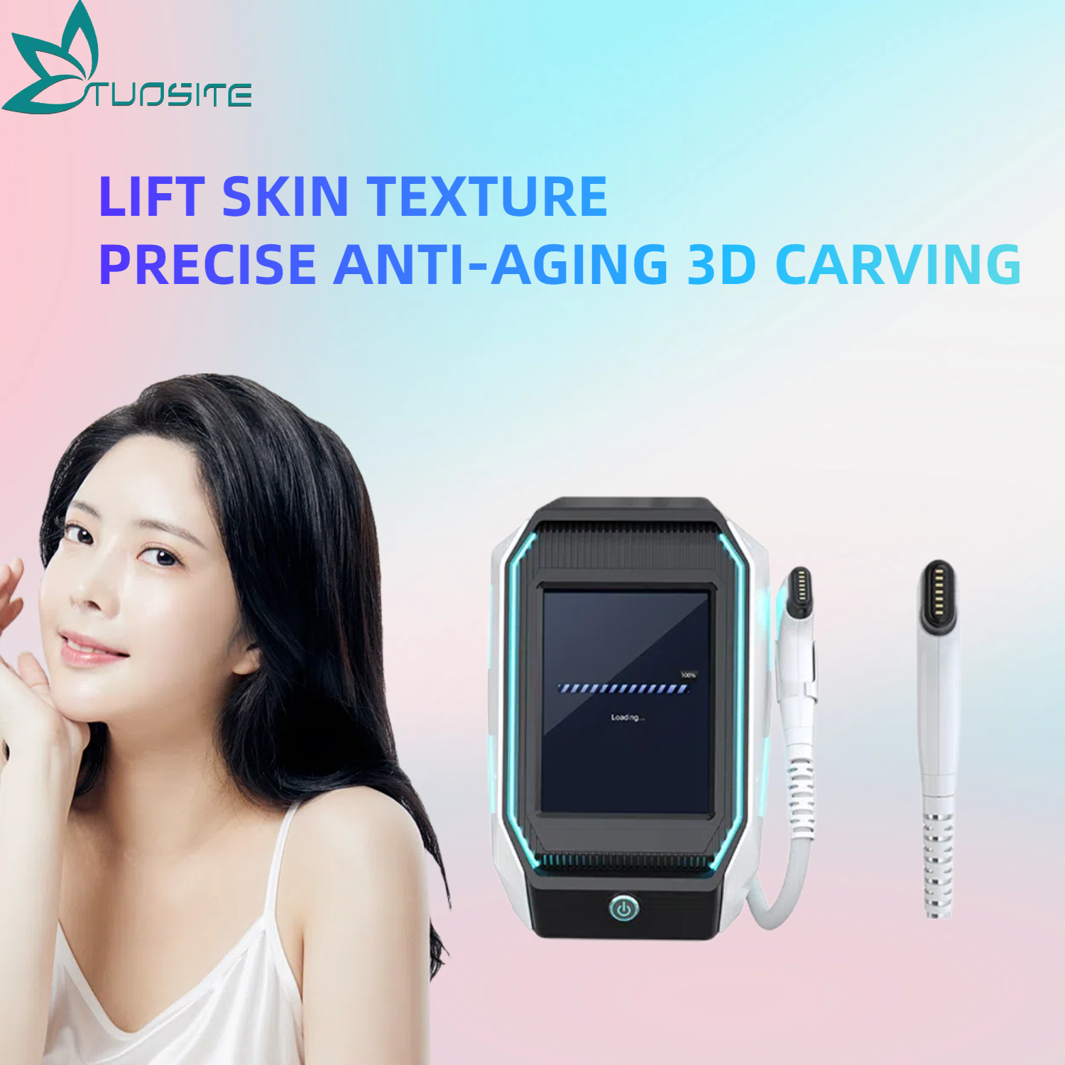Non-Invasive RF Ultrasonic Skin Tightening Machine for Face and Neck