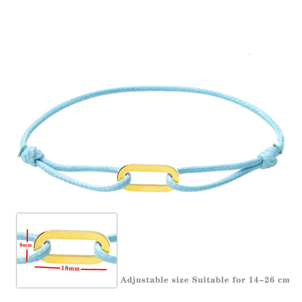 Handmade Woven Couple Single Loop DIY Bracelet Wax Cord Elegant Simple Adjustable