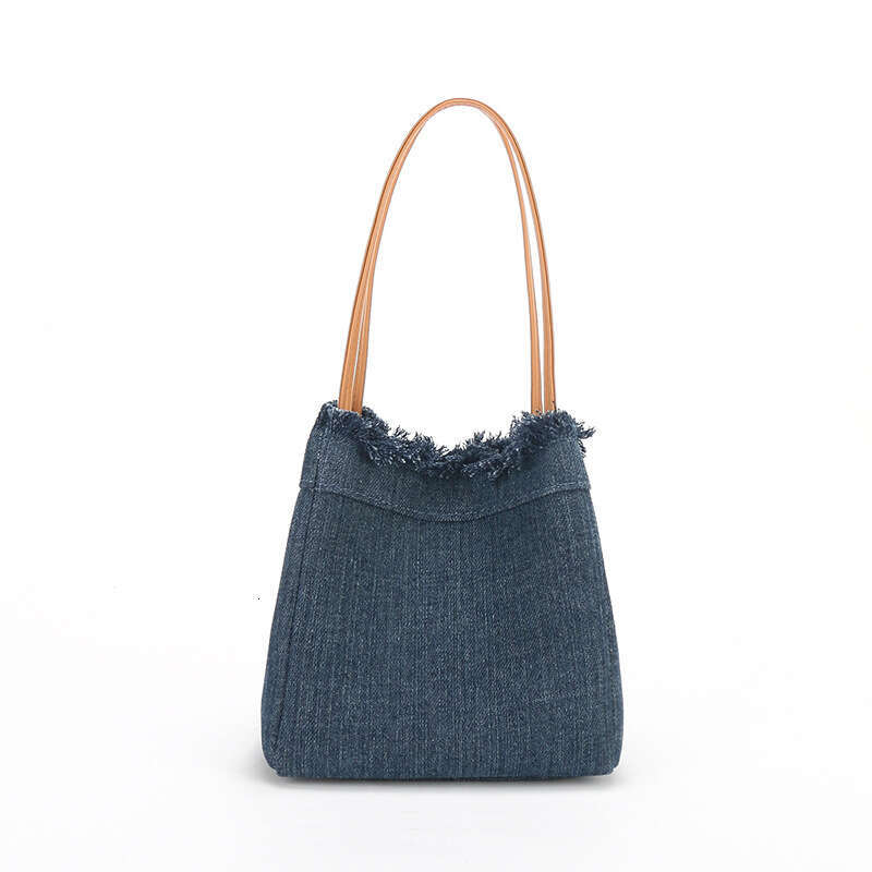 Minimalist Denim Handbag Small Crossbody Square Bucket OEM Custom Women's Canvas Bag