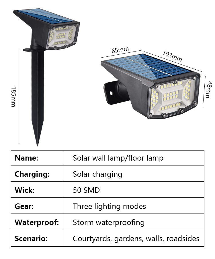 dual installation Brighten Your Outdoors with Durable Water Resistant 50 LEDs Solar garden spot Lights Perfect Fit For Yard Decorations