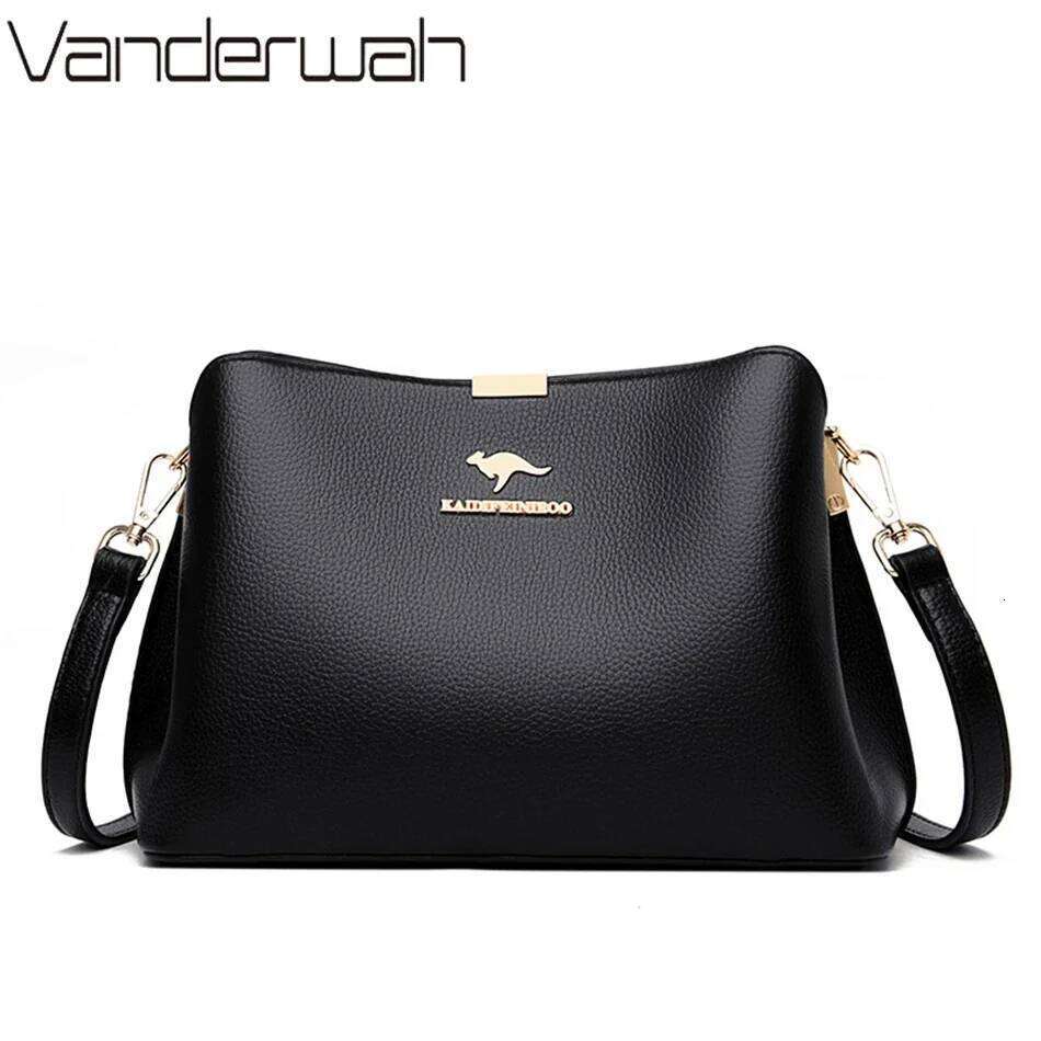 Designer Bag Solid Color Designer High Quality Leather Women's Handbag Purses Multifunctional Ladies Shoulder Messenger Bags Sac Femme