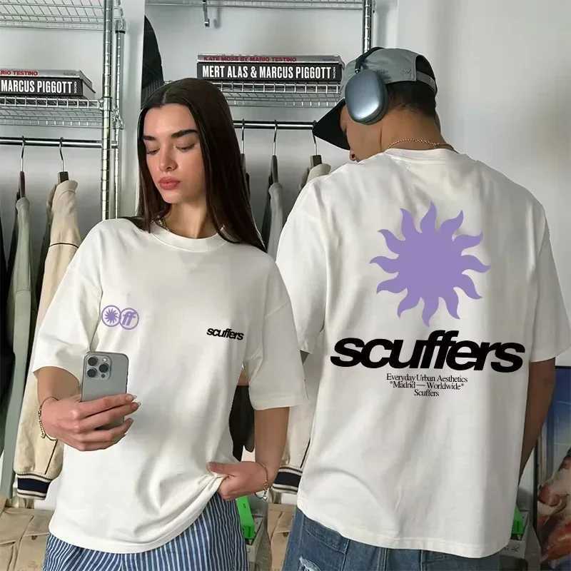 2025 South America New Trendy Printed Scuffers Tshirt Women Surf Vacation T-shirt Luxury Brands Strt Short Slves Men Top T X2505287
