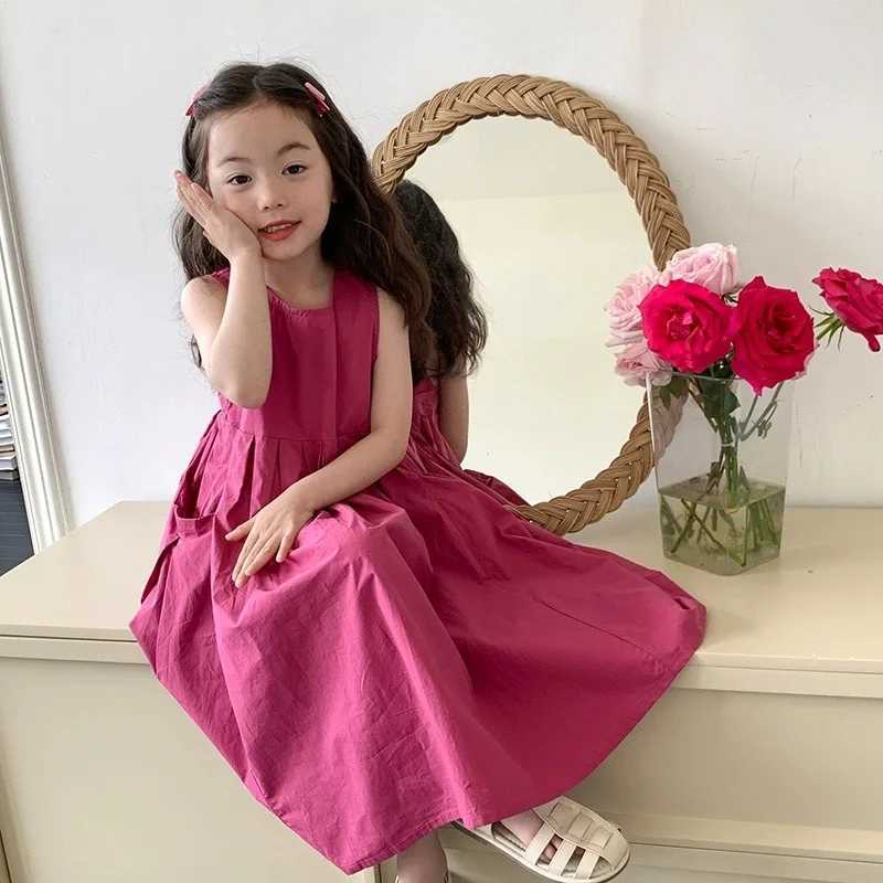 Girls Casual Dresses Girls Dresses with Large Hemlines Sleeveless Casual Kids Dresses for Girls 2 To 8 Years Princess Dress X250528