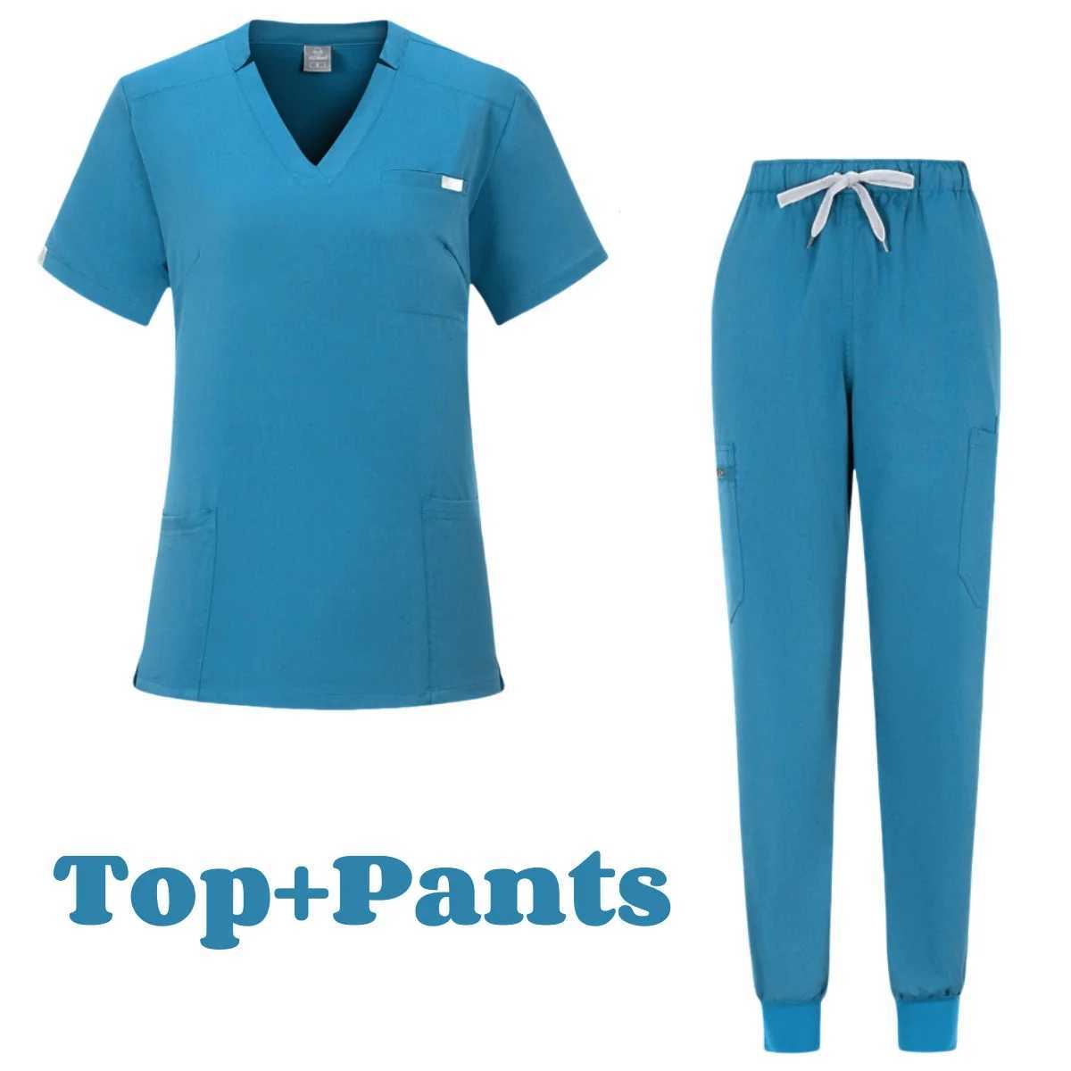 Factory Oversize Medic Care Uniform Scrub Anti Wrinkle Stretch Fabric Hospital Uniform Nursing Medical Scrub Set Medical Blouse X250528