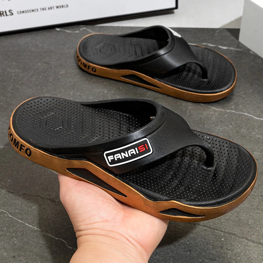 Summer Mens Slippers Fashion Indoor Bathroom Anti-slip Anti-odor Soft Sole Couple Sandals Comfort Outdoor Beach Flip Flops 250526