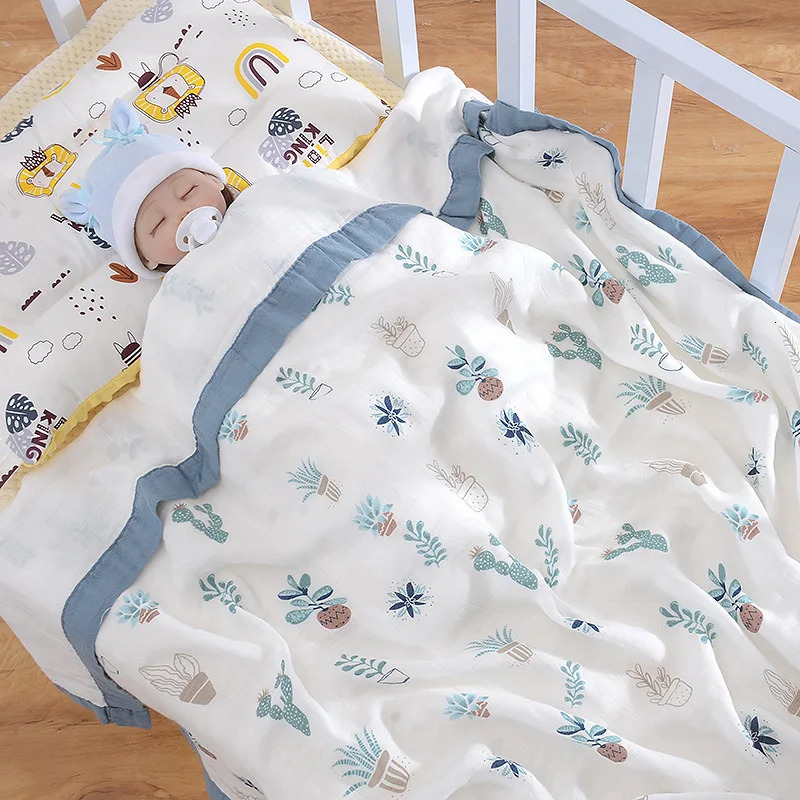 Baby Four-layer Gauze Quilt Summer Thin born Supplies Swaddle Wrapping Baby Summer Blanket 250527