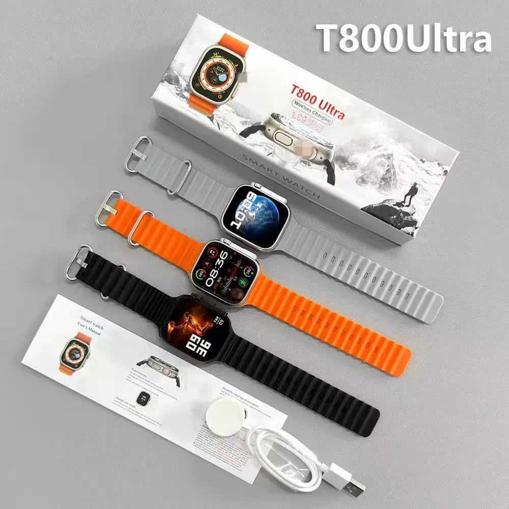 New T800 Smart Watch 49mm Men Women GPS Track Bluetooth Call BT Music NFC Bluetooth Call Fiess Tracker Heart Rate Wireless Charging Smartwatch 2025