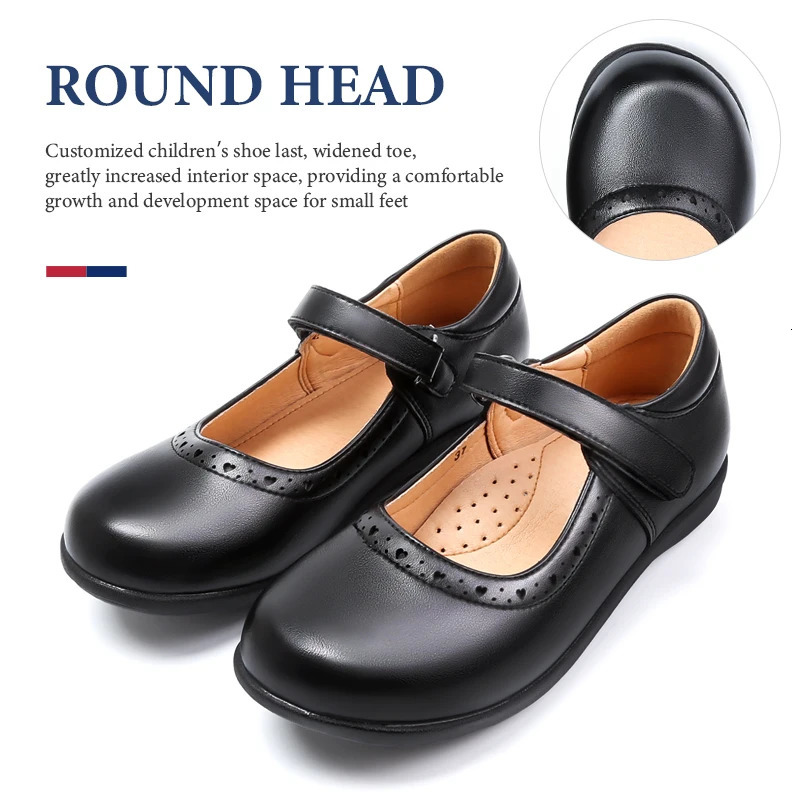 Flat School Shoes Due to Childhood Comfortable Princess Shoes for Girls Black Soft Bottom Female Child Shoe Mary Jane Kids Girl 250528