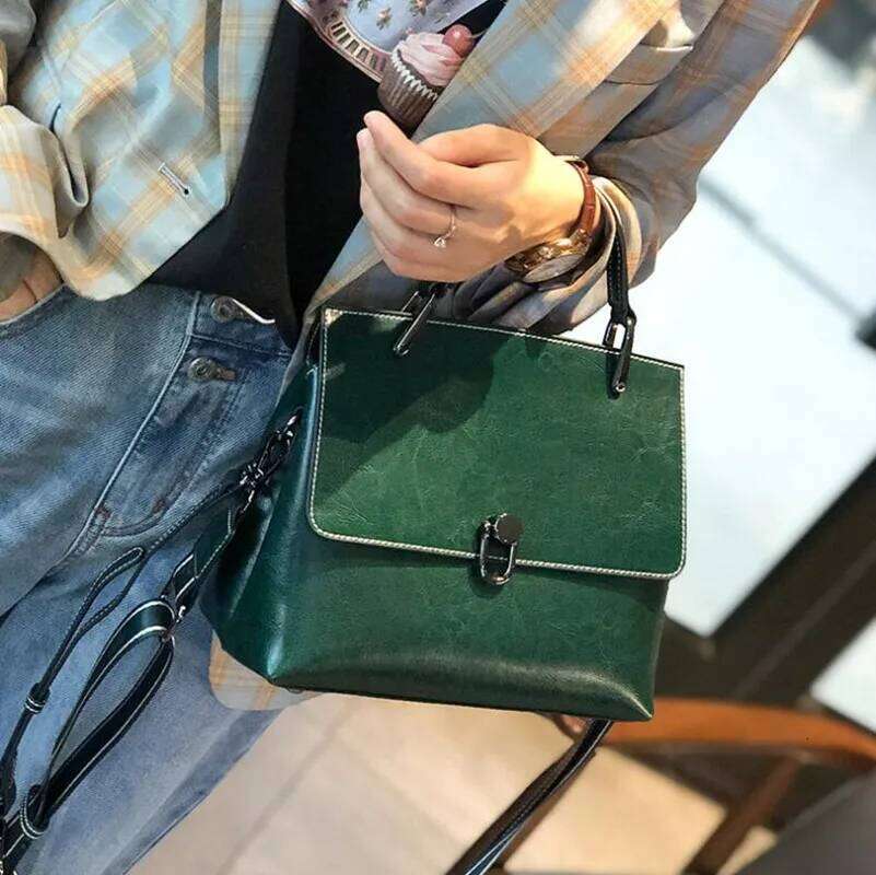 Genuine Cow Leather Women's Bags Shoulder Fashion Casual Lady Bag 2022 New Portable Messenger Purses Crossbody Brand