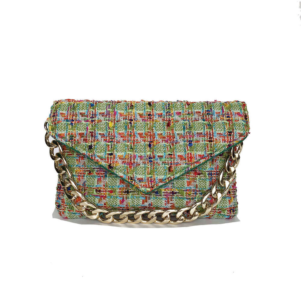 Hot Selling Niche Pattern Fabric Women's Christmas Style Chain Bag High-end Handbag