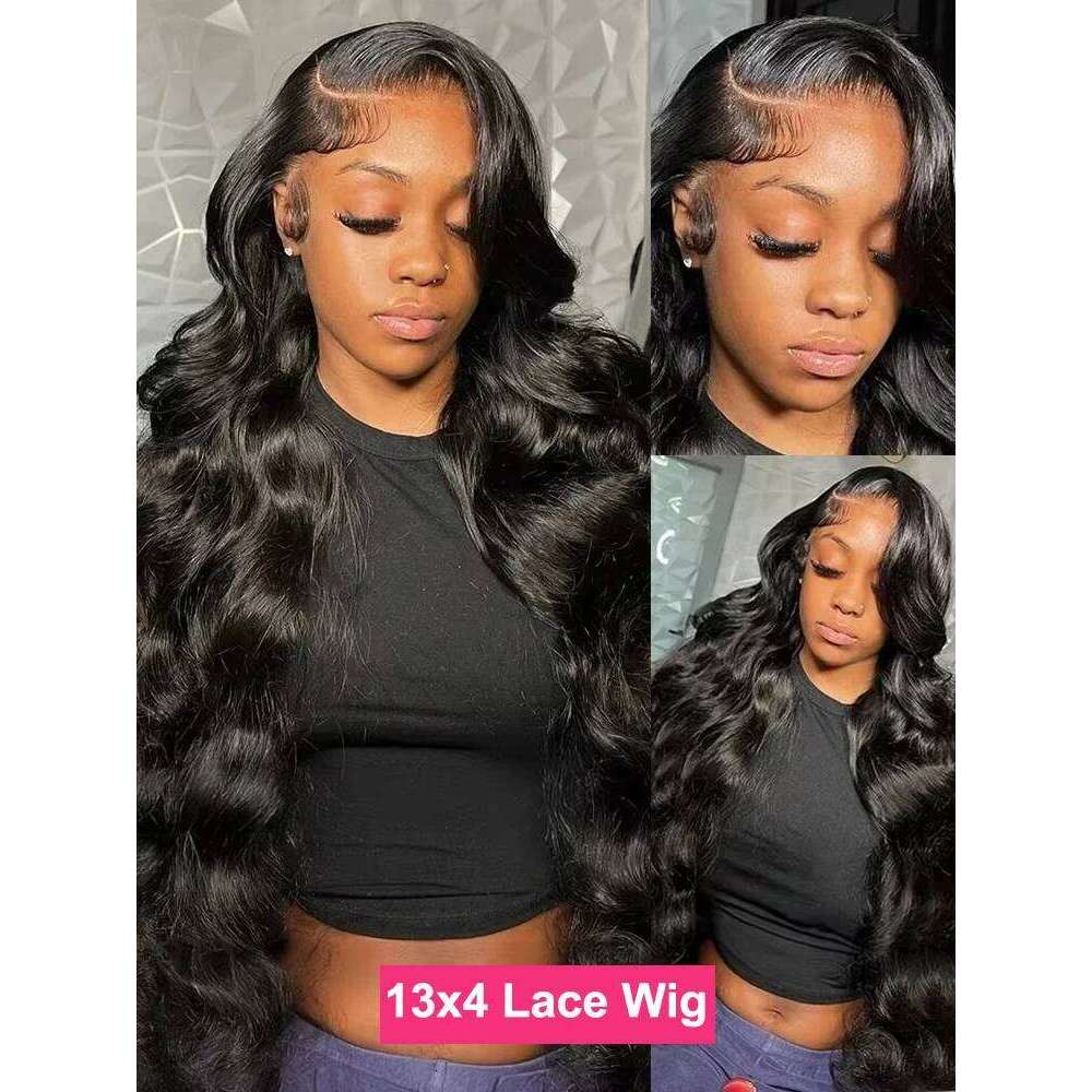 13x4 Body Front Human Hair 200% Water Wave Pre Plucked HD Transparent Lace Wig 5x5 Closure Glueless Wigs For Women