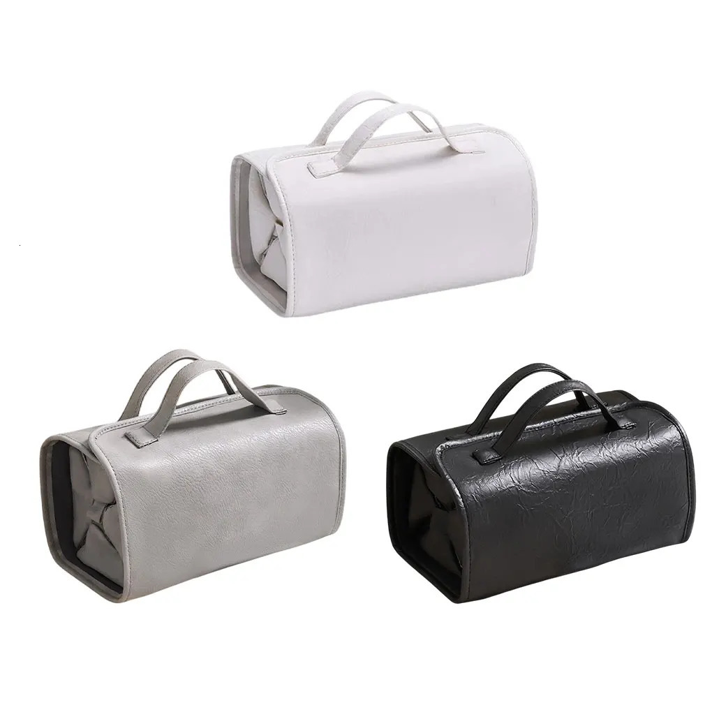 4 In 1 Travel Toiletry Bag 4 Detachable Compartments Hanging Makeup Bag PU Large Capacity Roll Up Cosmetic Bag for Travel 250527